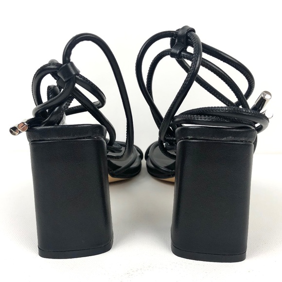 NIB Lemonade ‘Ballerine’ Knotted Strappy Square Toe Block Heel - Picture 10 of 16